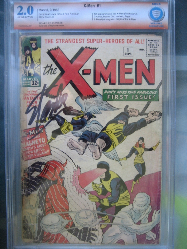 XMen 1 1963 CBCS 20 1st  Origin XMen Signed Stan Lee like CGC