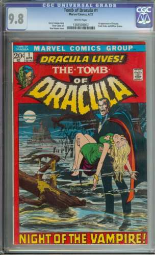 TOMB OF DRACULA 1 CGC 98 WHITE PAGES