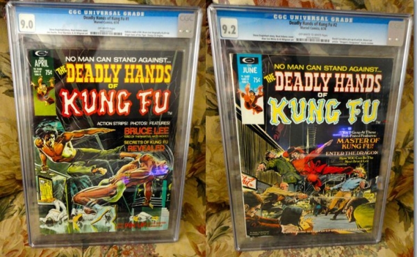 DEADLY HANDS OF KUNG FU 1  2 CGC LOT MARVEL 1974 NEAL ADAMS BRUCE LEE  