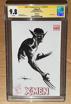 Jae Lee XMen  1 Wolverine Signed  Sketch CGC SS 98 Marvel 2010 Uncanny Movie