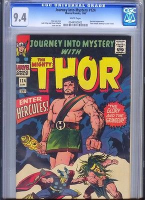 Journey into Mystery 124 CGC 94 White pgs Jan 1966 Enter Hercules 