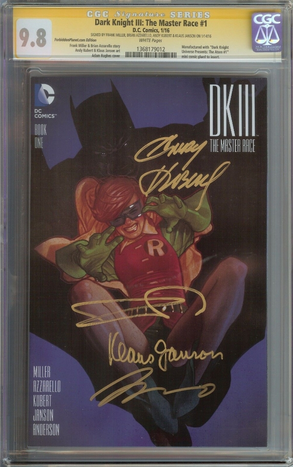 DARK KNIGHT III THE MASTER RACE DK3 1 CGC 98 SS MILLER  FORBIDDENPLANET