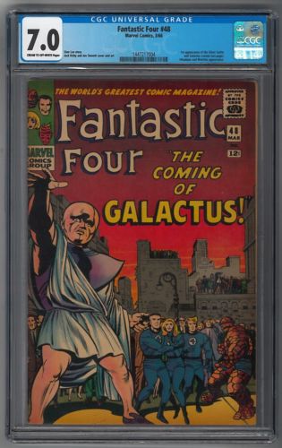 Fantastic Four 48 1966 1st Galactus Silver Surfer CGC 70 FNVF Cream OffWhite