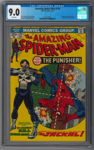 Amazing SpiderMan 129 CGC 90 White Pages 1st Punisher Jackal Bronze Netflix