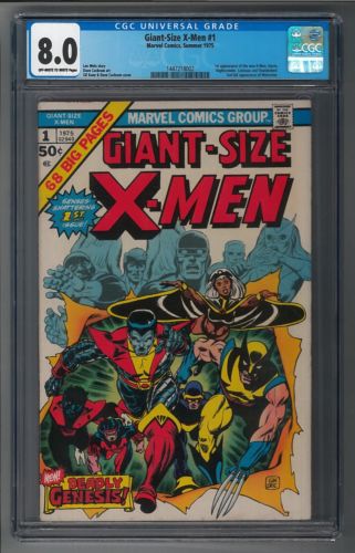Giant Size XMen 1 CGC 80 Bronze Key 1st Storm Colossus Nightcrawler Wolverine