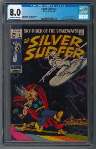 Silver Surfer 4 CGC 80 Thor OFFWHITE TO WHITE Low Run Classic Cover Stan Lee