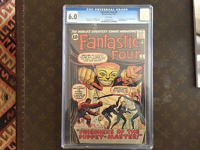 Fantastic Four 8 Nov 1962 Marvel CGC 60 1st Puppet Master and Alicia Master