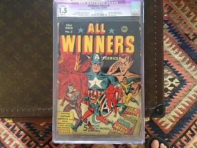 AllWinners Comics 2 Fall 1941 Marvel CGC 15 Captain America Human Torch