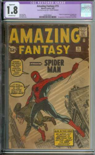 AMAZING FANTASY 15 CGC 18 OW PAGES