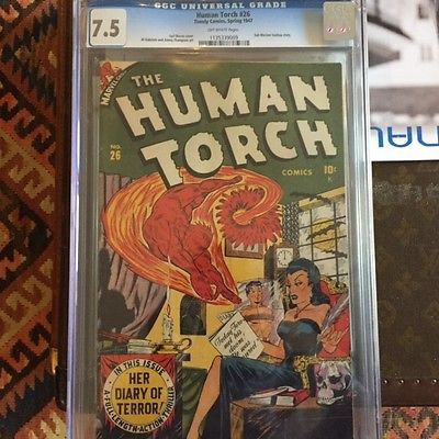The Human Torch 26 Spring 1947 Marvel CGC 75 SubMariner  Golden Age