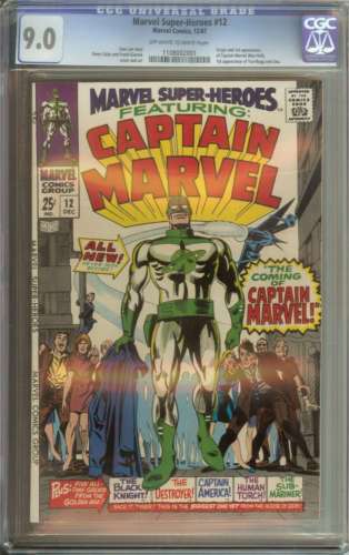 MARVEL SUPERHEROES 12 CGC 90 OWWH PAGES