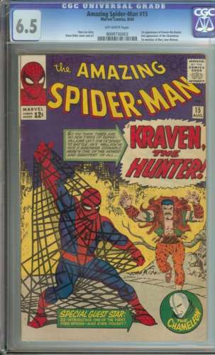 AMAZING SPIDERMAN 15 CGC 65 OW PAGES