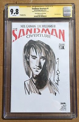 ss CGC 98 SANDMAN OVERTURE 1 Dave McKean sketch Neil Gaiman Blank Variant rare