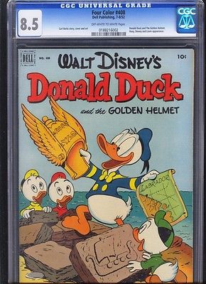 Four Color  408 Donald Duck  the Golden Helmet CGC 85 1952 Carl Barks cart