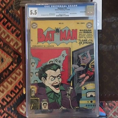 Batman 55  1949 CGC 55 Joker Cover and Story  The Case of the 48 Jokers