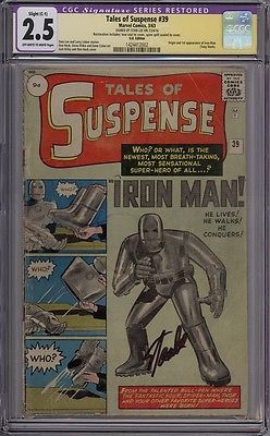 Tales Of Suspense 39  CGC Sig Series Graded 25 Restored  1st Iron Man