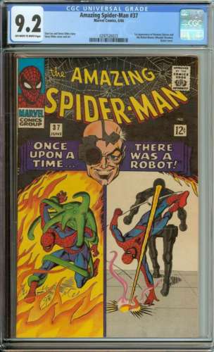 AMAZING SPIDERMAN 37 CGC 92 OWWH PAGES