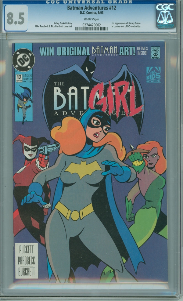 Batman Adventures 12 CGC 85 VF White Pages DC 1993 1st Appearance Harley Quinn