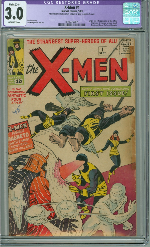 Xmen 1 CGC 30 GVG C1 Marvel 1963 1st Appearance and Origin of Xmen  Magneto