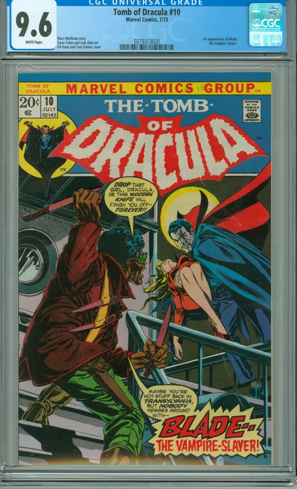 Tomb of Dracula 10 CGC 96 NM White Page Original Owner 1st Appearance of Blade