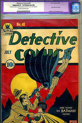 DETECTIVE COMICS  41 CGC 18 MA REST  1940 