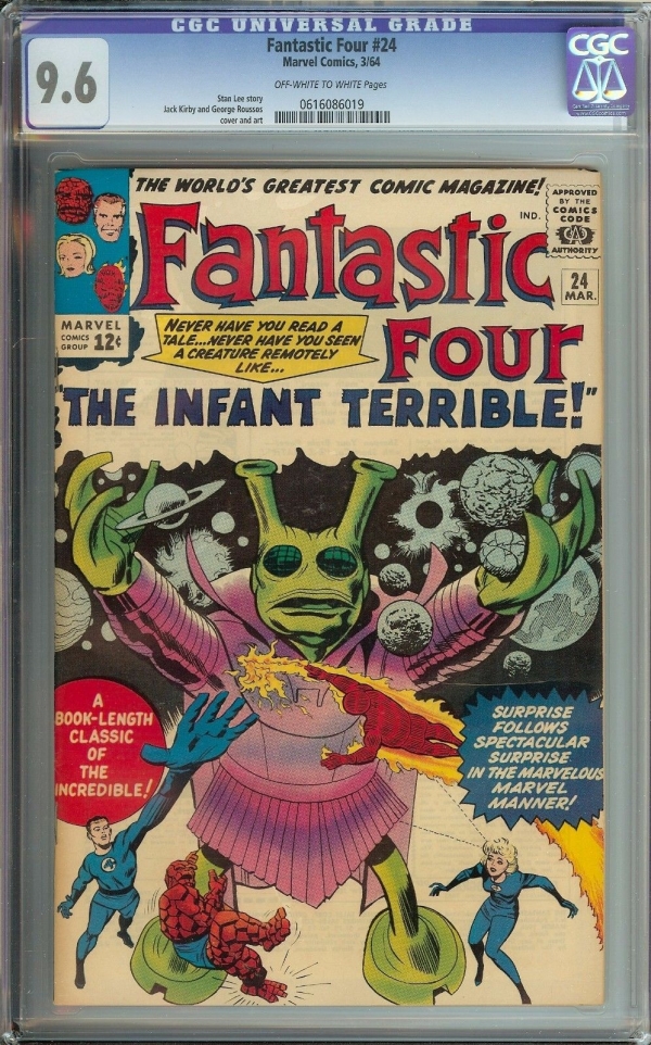 FANTASTIC FOUR 24 CGC 96  STAN LEE STORYJACK KIRBY ART