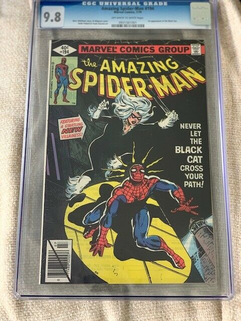 Amazing SpiderMan 194 1979  1st Appearance of Black Cat CGC 98