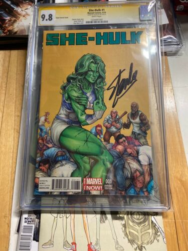 SheHulk 1 CGC SS 98 Signed By Stan Lee Oyum Variant Rare