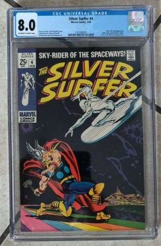 SILVER SURFER 4 CGC 80 SILVER SURFER VS THOR CLASSIC BATTLE 