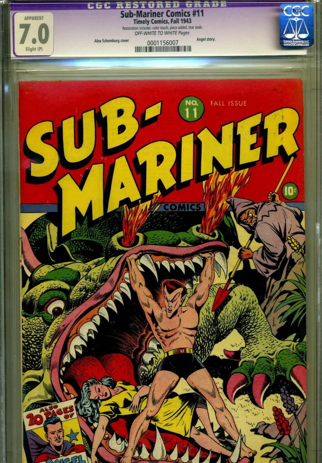 SUBMARINER COMICS 11 CGC 70 SLIGHT PRO NO RESERVE