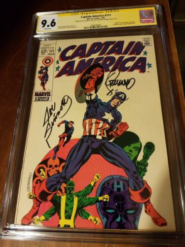 Captain America 111 Cgc Ss 96 White Pg Steranko Joe Sinnott death Steve Rogers