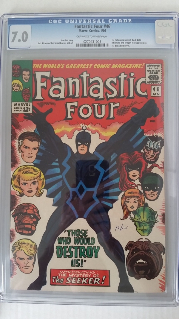 Fantastic Four 46 CGC 70 FVF   1st Appearance of Black Bolt