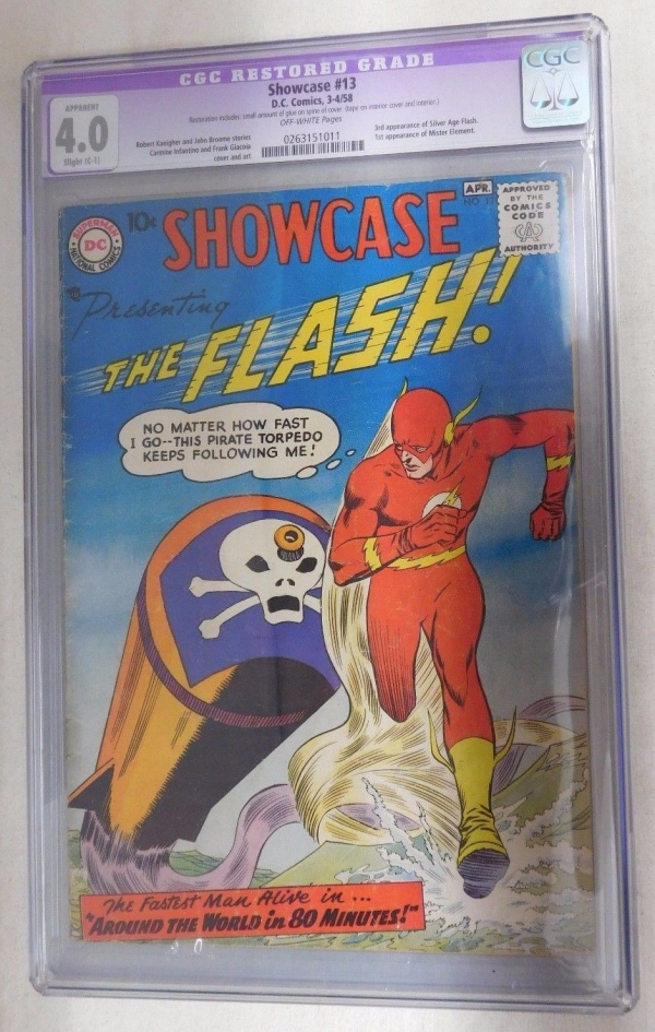 DC SHOWCASE 13 CGC Restored Graded 40 1958 Vintage Comic