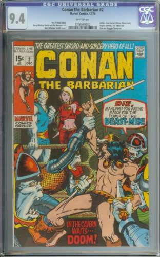 CONAN 2 CGC 94 WHITE PAGES