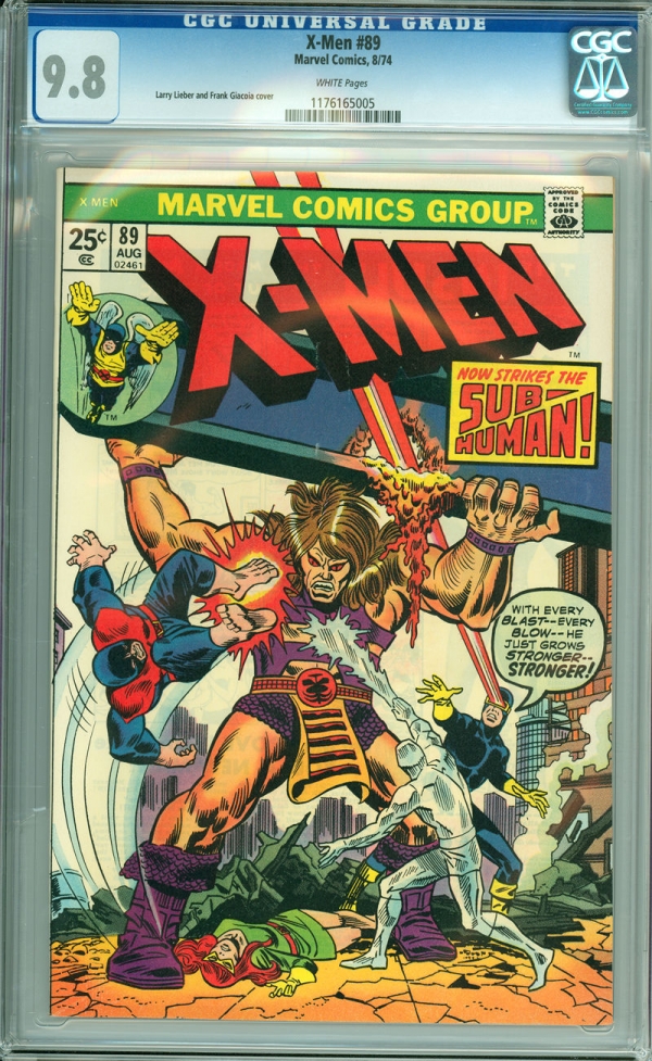 Xmen 89 Marvel 1974 CGC 98 NMM White Pages Highest Graded