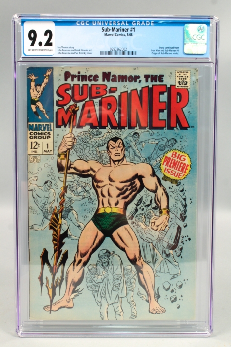 Vintage 1968 Marvel Prince Namor The SubMariner 1 Comic Book CGC Graded 92