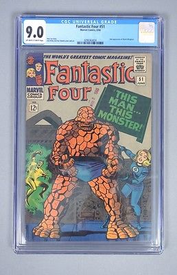 Vintage 1966 Marvel Comics Fantastic Four 51 CGC Graded Silver Age Comic