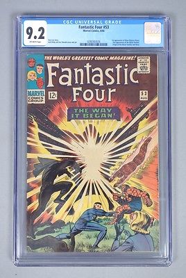 Vintage 1966 Marvel Comics Fantastic Four 53 CGC Graded 92 Silver Age Comic