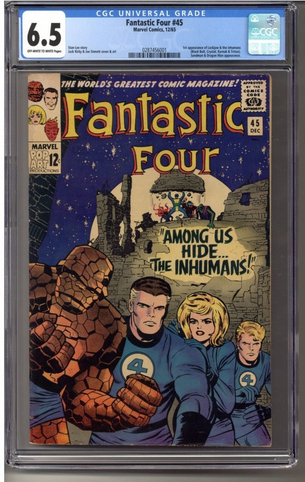 Fantastic Four  45 CGC 65 02874560011st Appearance of Inhumans OWW