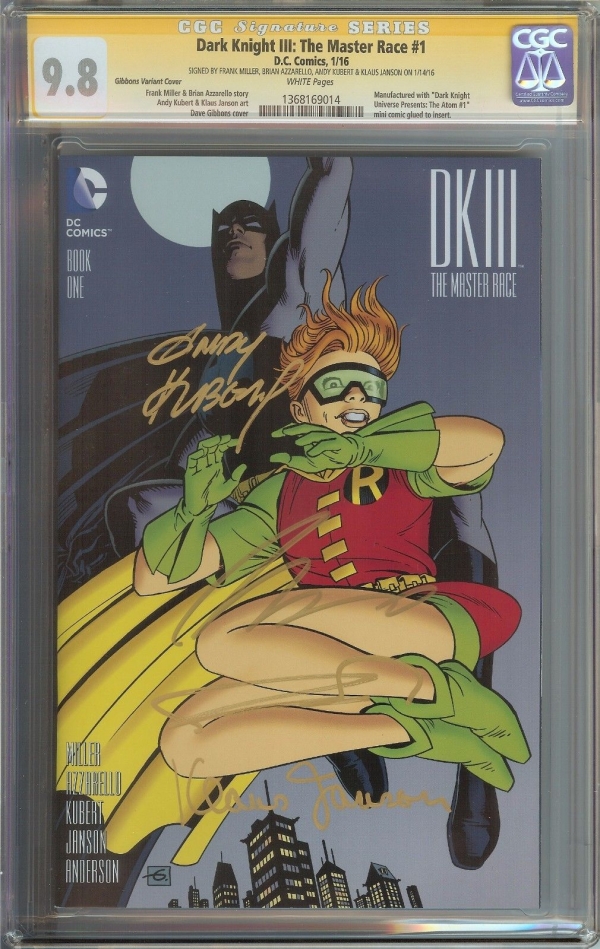 DARK KNIGHT III THE MASTER RACE DK3 1 CGC 98 SS MILLER  GIBBONS VARIANT