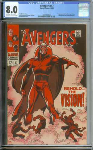 AVENGERS 57 CGC 80 CROW PAGES