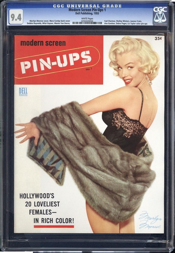 MODERN SCREEN PINUPS 1 CGC NM 94  STUNNING MARILYN MONROE COVER  1955