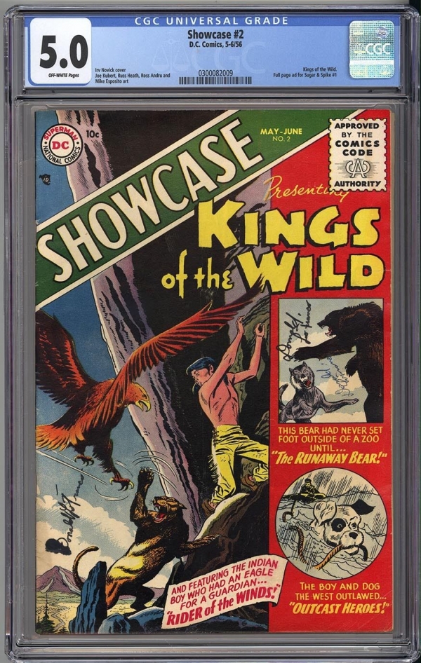 SHOWCASE 2  CGC 50  VERY SCARCE to RARE ISSUE  1956  DEEP COLORS A BEAUTY