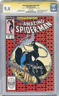 1988 Amazing SpiderMan 300 CGC 94 Signed By Stan Lee  McFarlane 1st Venom