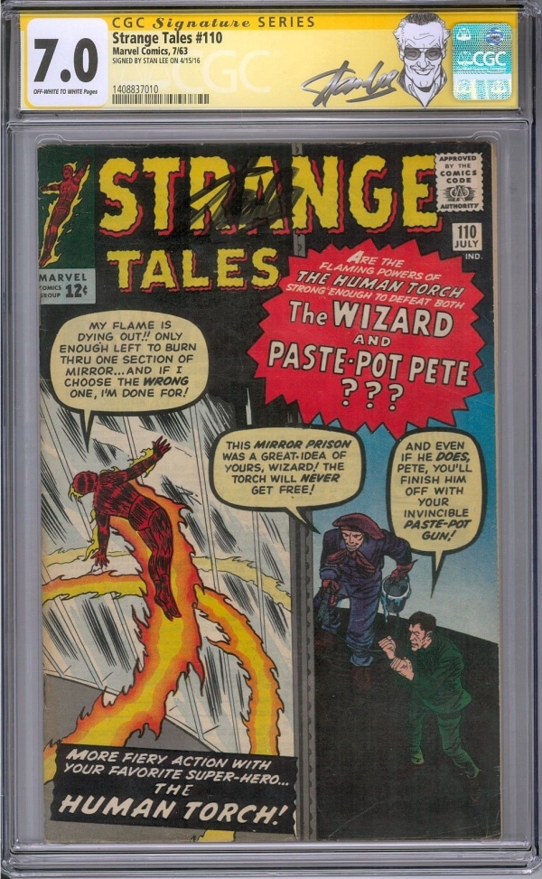 Strange Tales 110 CGC 70 Stan Lee Signature Series OWW 1st Dr Strange