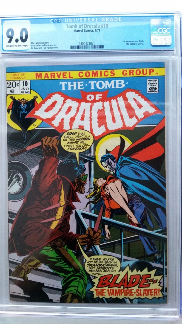 Tomb of Dracula 10 CGC 90 VFNM  1st Appearance Blade