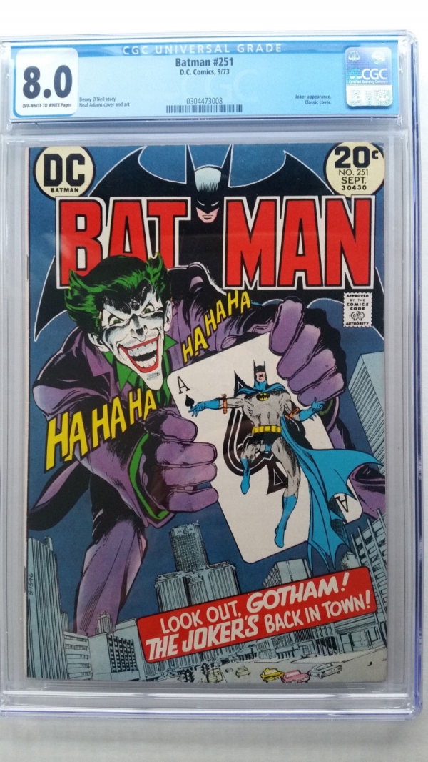 Batman 251 CGC 80 VF   Classic Joker Neal Adams Cover