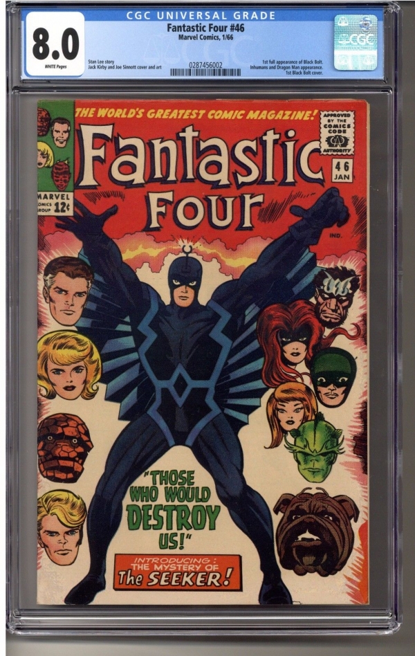 Fantastic Four  46 CGC 80 02874560021st Full Appearance of Black Bolt W 