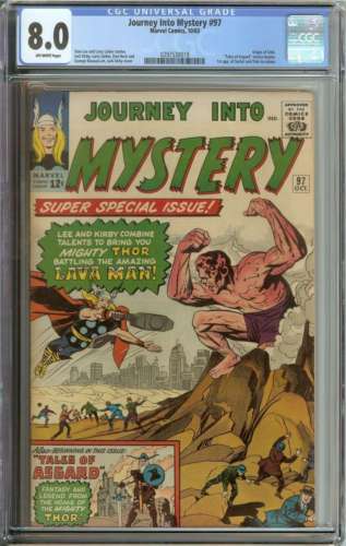 JOURNEY INTO MYSTERY 97 CGC 80 OW PAGES