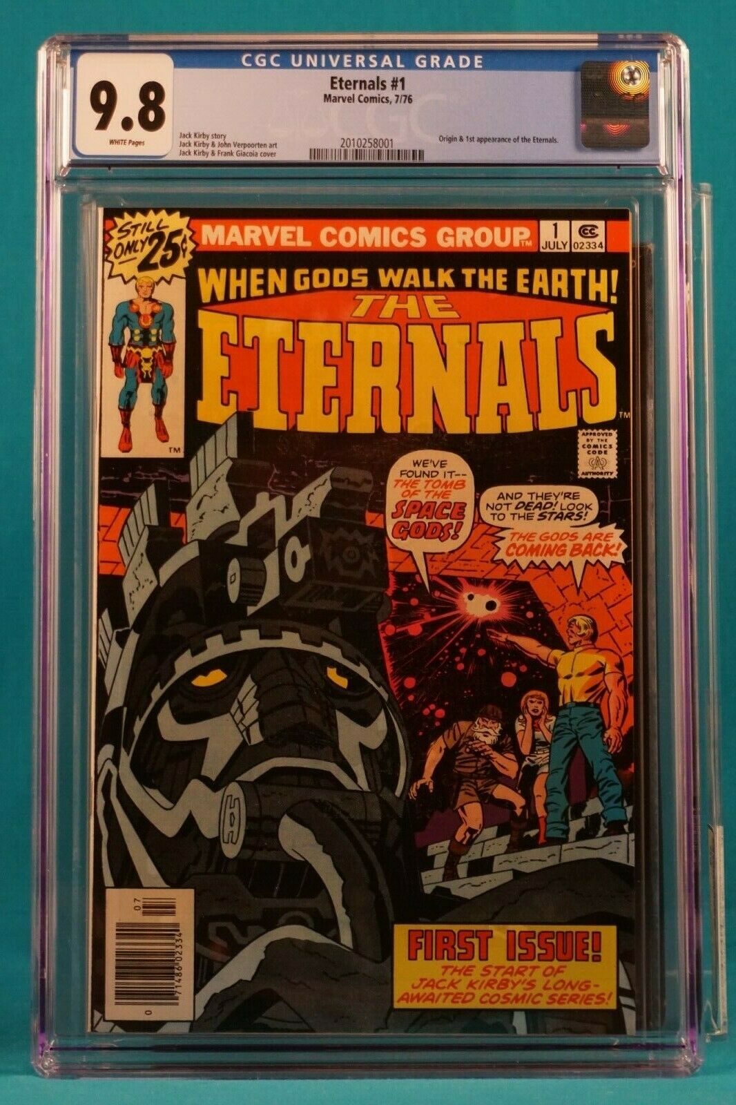 MARVEL COMICS CGC 98 THE ETERNALS 1 1ST APPEARANCE OF THE ETERNALS
